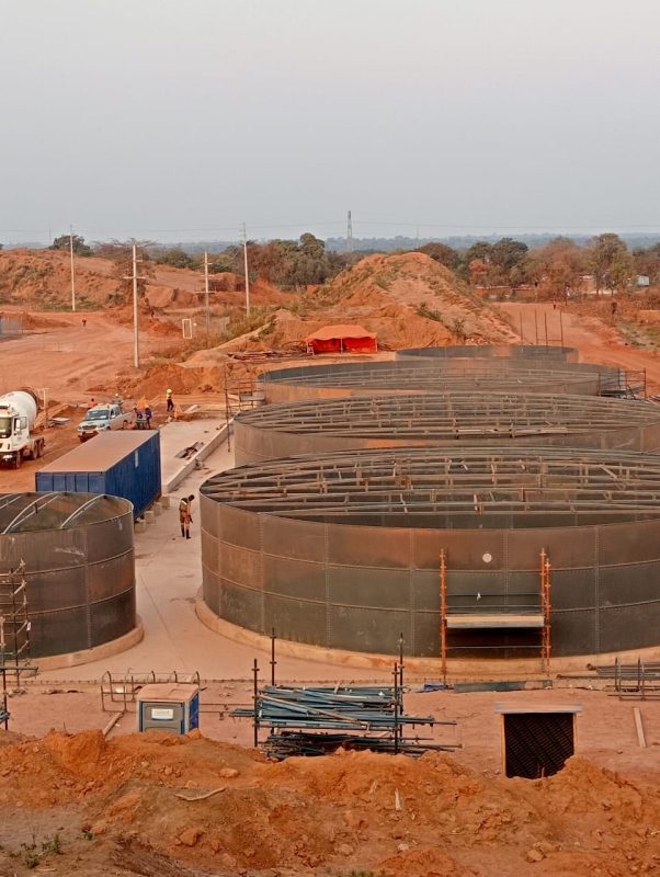 Kamoa mining tank construction